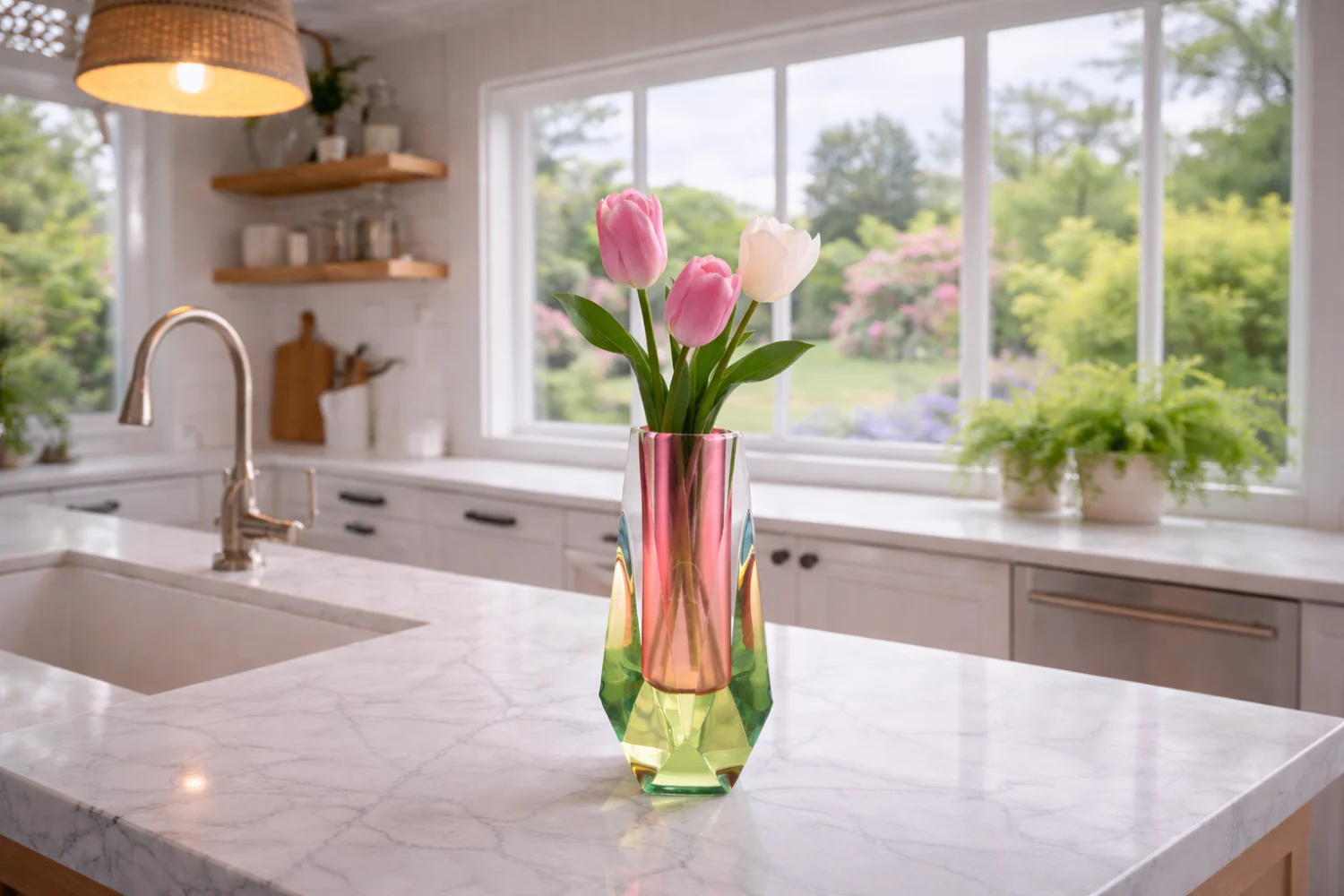 Bud Vase, Pink & Green – Maven Home Bud Vase, Pink & Green - 2