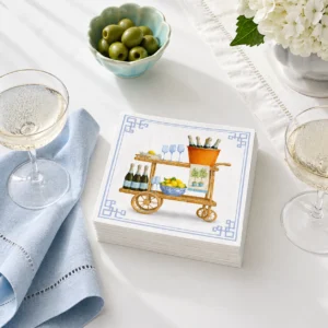 Linen-Feel Lunch Napkins, Bar Cart