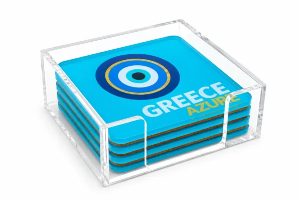 Acrylic Bon Voyage Coaster, Greece