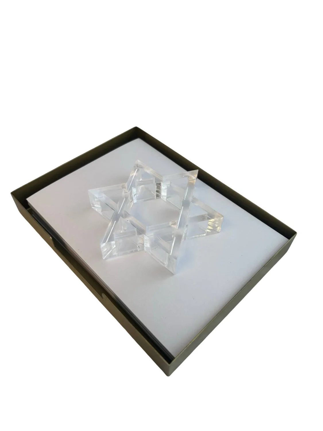 Acrylic Napkin Weight, Clear Star of David – Maven Home Acrylic Napkin Weight, Clear Star of David - 3