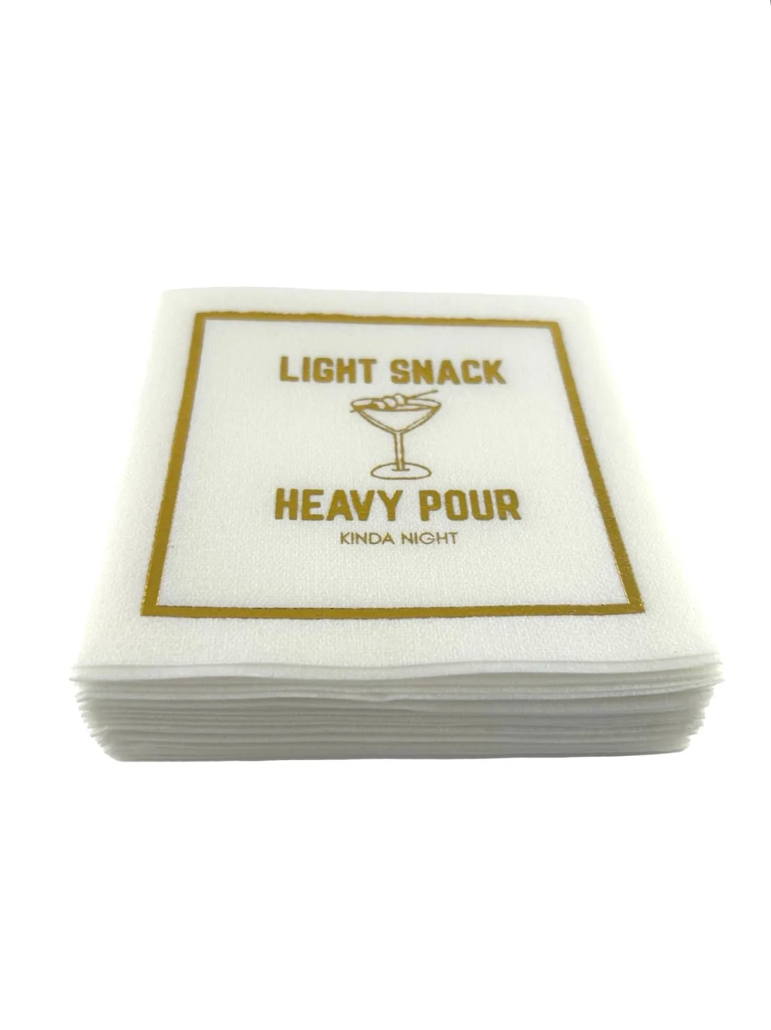 Linen-Feel Cocktail Napkins, Light Snack – Maven Home Linen-Feel Cocktail Napkins, Light Snack - 2