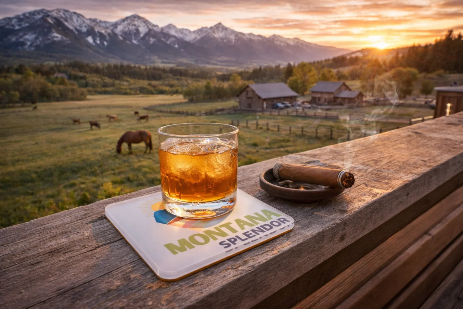 Acrylic Bon Voyage Coaster, Montana – Maven Home Acrylic Bon Voyage Coaster, Montana - 3