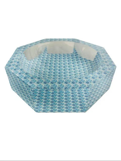 Octagon Acrylic Bowl, Hamsa Wallpaper – Maven Home Octagon Acrylic Bowl, Hamsa Wallpaper - 4