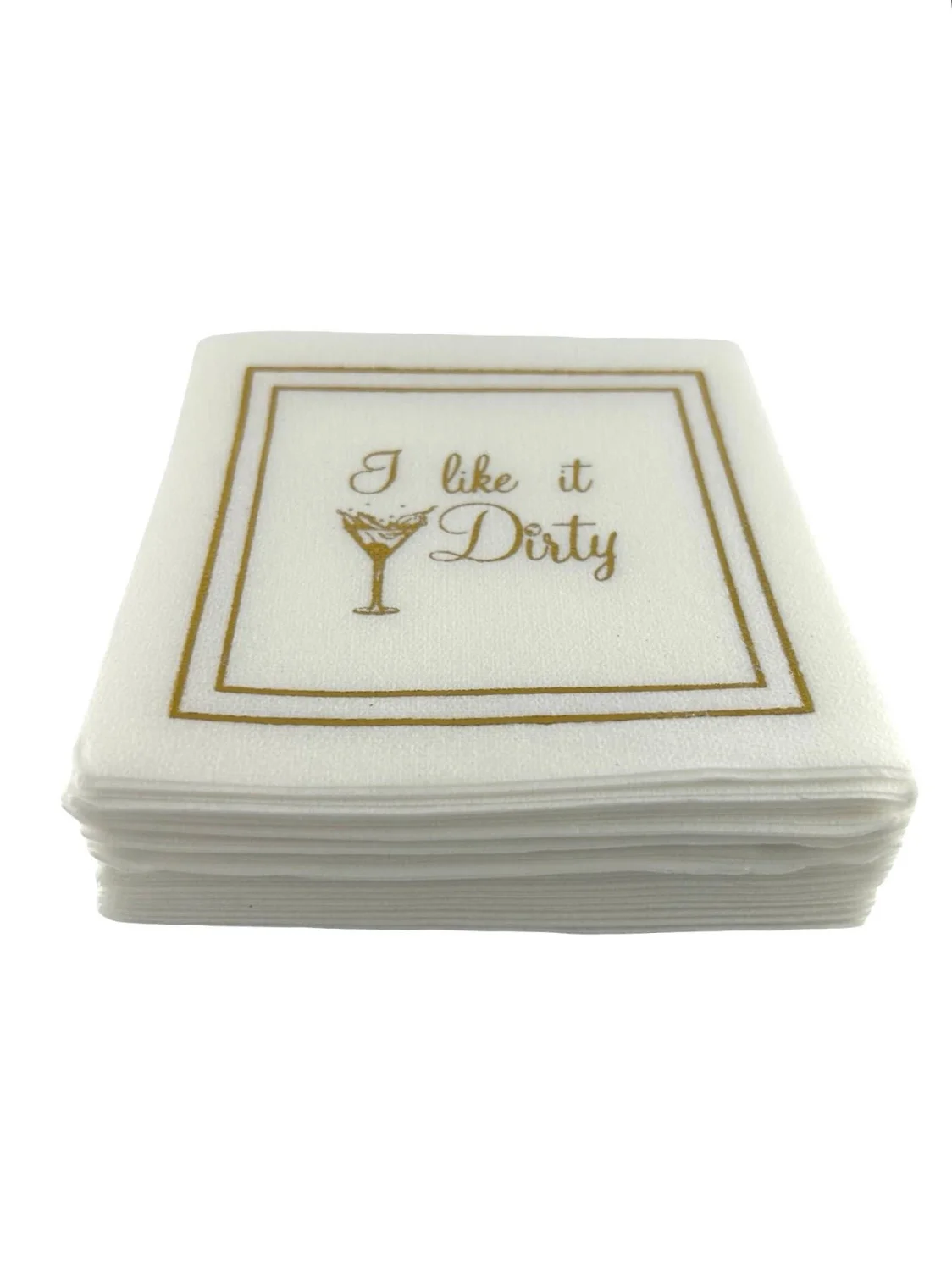Linen-Feel Cocktail Napkins, Dirty – Maven Home Linen-Feel Cocktail Napkins, Dirty - 5