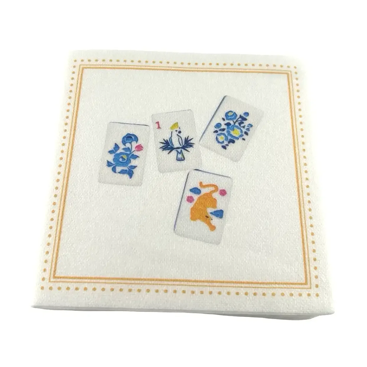 Linen-Feel Cocktail Napkins, Mahjong 2 – Maven Home Linen-Feel Cocktail Napkins, Mahjong 2 - 3