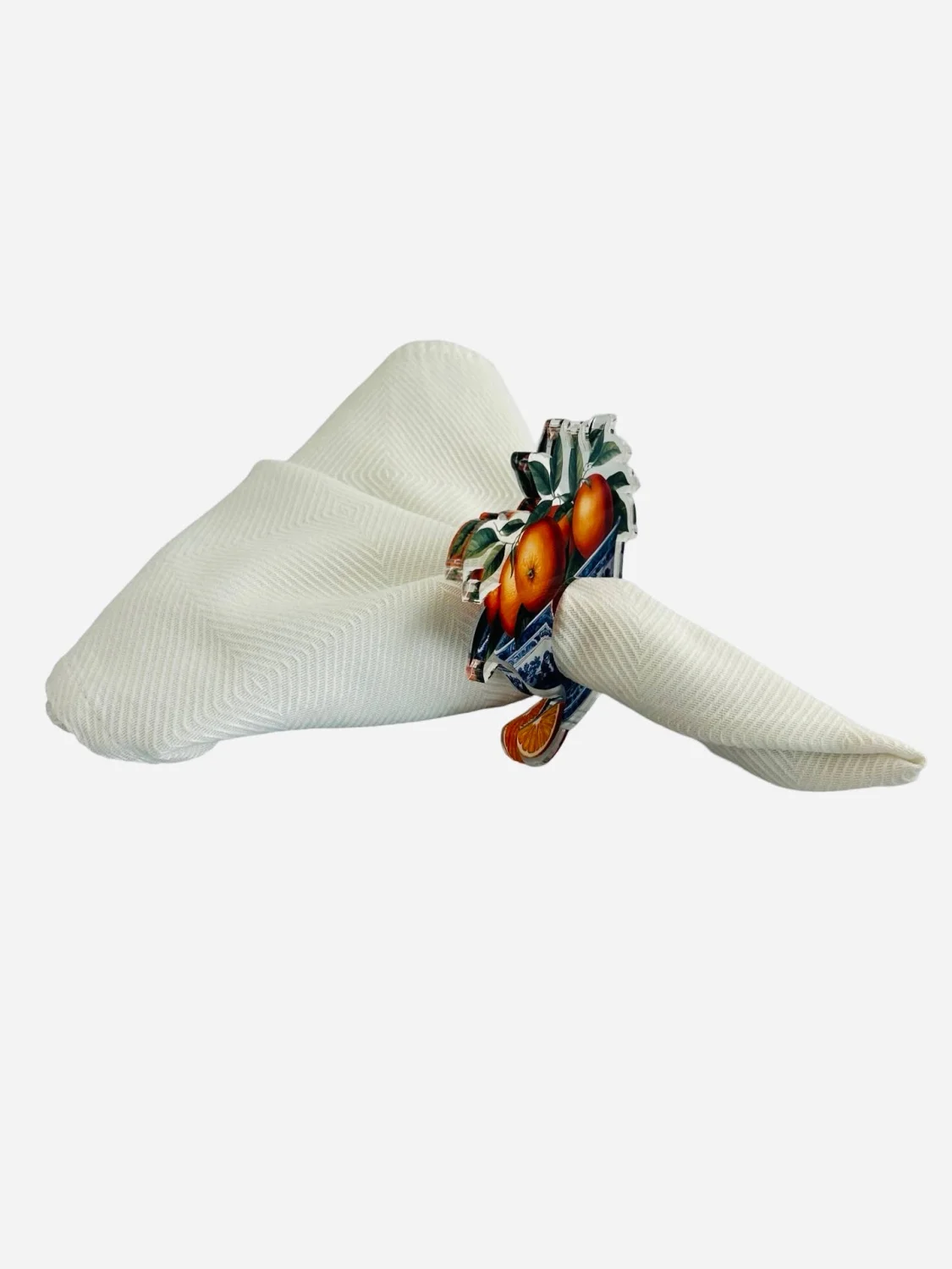 Acrylic Napkin Ring, Mandarin Set of 4 – Maven Home Acrylic Napkin Ring, Mandarin Set of 4 - 5