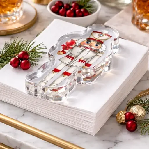 Acrylic Napkin Weight, Nutcracker