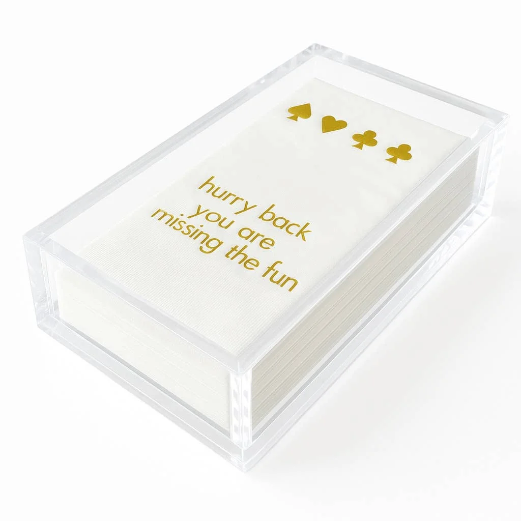 Guest Towel Napkins, Hurry Back Card Game – Maven Home Guest Towel Napkins, Hurry Back Card Game - 2